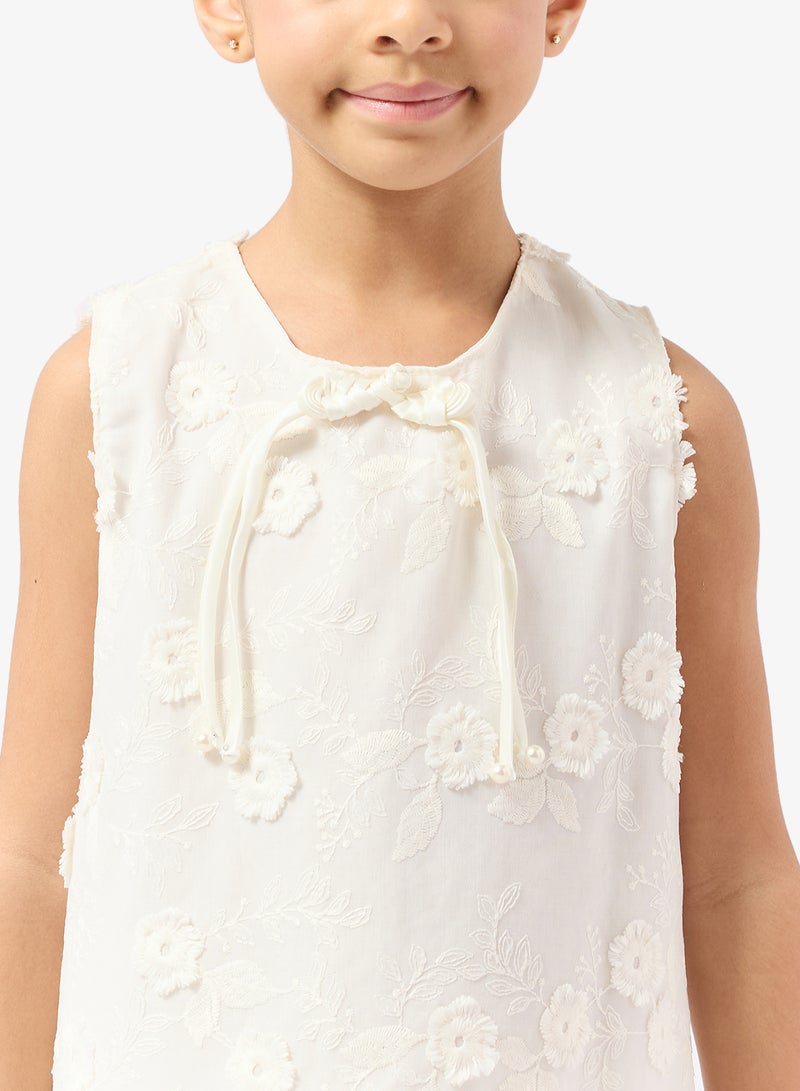 Pinata White embroidered occasion dress - Image 3
